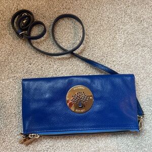Mulberry Royal Blue Leather Wristlet